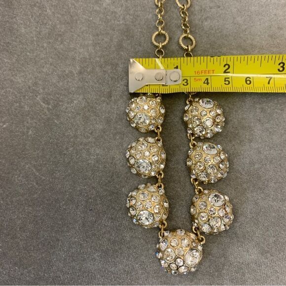 GOLDTONE rhinestone embellished circular necklace - Picture 10 of 12